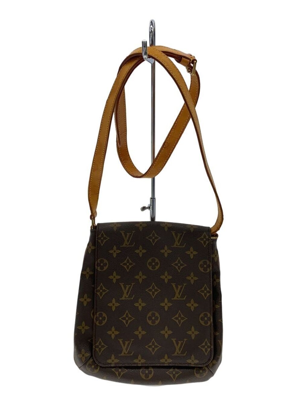 LOUIS VUITTON Musette Salsa Monogram Canvas Long Shoulder Bag Brown